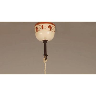SOSPENSIONE VINTAGE IN TERRACOTTA DECORATA A MANO PRODOTTO IN ITALIA DALLA IMAS IMAS - Cristalensi Shop Online