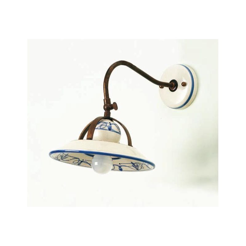 APPLIQUE VINTAGE IN TERRACOTTA DECORATA A MANO PRODOTTO IN ITALIA DALLA IMAS IMAS - Cristalensi Shop Online