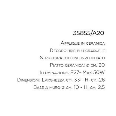 APPLIQUE VINTAGE IN TERRACOTTA DECORATA A MANO PRODOTTO IN ITALIA DALLA IMAS IMAS - Cristalensi Shop Online