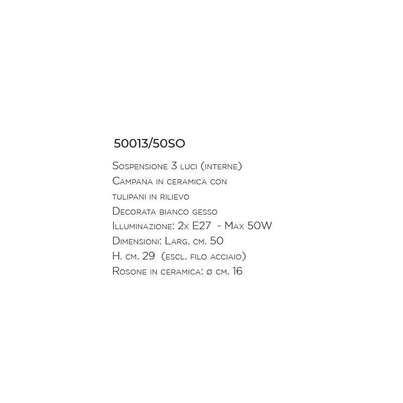 SOSPENSIONE CLASSICA IN CERAMICA CON DECORI A RILIEVO PRODOTTO IN ITALIA DALLA IMAS IMAS - Cristalensi Shop Online