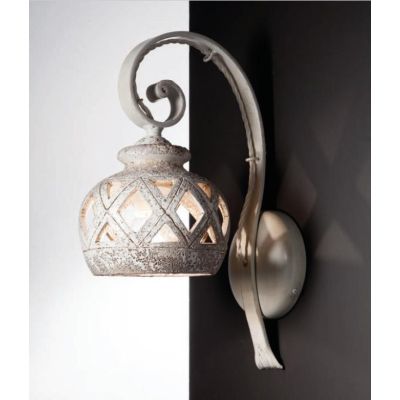 APPLIQUE A LANTERNA RUSTICA IN TERRACOTTA INTAGLIATA PRODOTTA A MANO IN ITALIA IMAS - Cristalensi Shop Online