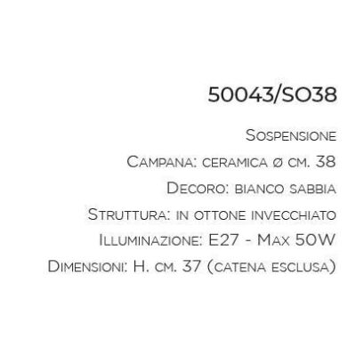 SOSPENSIONE DALLO STILE INDUSTRIALE IN CERAMICA MADE IN ITALY DELLA IMAS VINTAGE IMAS - Cristalensi Shop Online