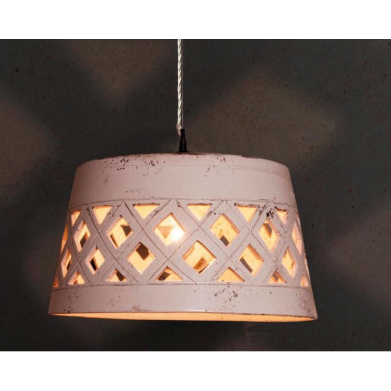 SOSPENSIONE RUSTICA IN CERAMICA TRAFORATA DIAMETRO CM 47 MADE IN ITALY DELLA IMAS IMAS - Cristalensi Shop Online