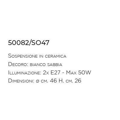 SOSPENSIONE RUSTICA IN CERAMICA TRAFORATA DIAMETRO CM 47 MADE IN ITALY DELLA IMAS IMAS - Cristalensi Shop Online