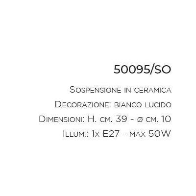 PICCOLA SOSPENSIONE A CANDELABRO VINTAGE IN CERAMICA MADE IN ITALY DELLA IMAS IMAS - Cristalensi Shop Online