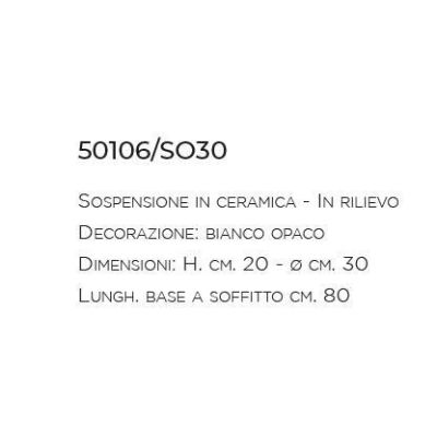 SOSPENSIONE SINGOLA IN CERAMICA STILE VINTAGE MADE IN ITALY DELLA IMAS IMAS - Cristalensi Shop Online