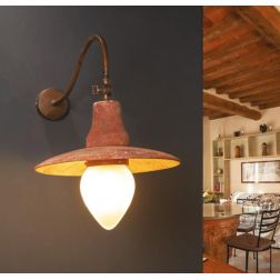 APPLIQUE RUSTICA IN TERRACOTTA DECORATA A MANO MADE IN ITALY DELLA IMAS IMAS - Cristalensi Shop Online