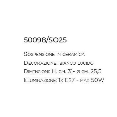 SOSPENSIONE CLASSICA IN CERAMICA MADE IN ITALY DELLA IMAS IMAS - Cristalensi Shop Online