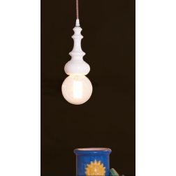 PICCOLA SOSPENSIONE SINGOLA IN CERAMICA BIANCO LUCIDO MADE IN ITALY DELLA IMAS IMAS - Cristalensi Shop Online 2