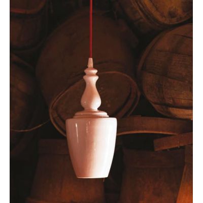 SOSPENSIONE SINGOLA A TAZZA IN CERAMICA BIANCO LUCIDO MADE IN ITALY DELLA IMAS IMAS - Cristalensi Shop Online