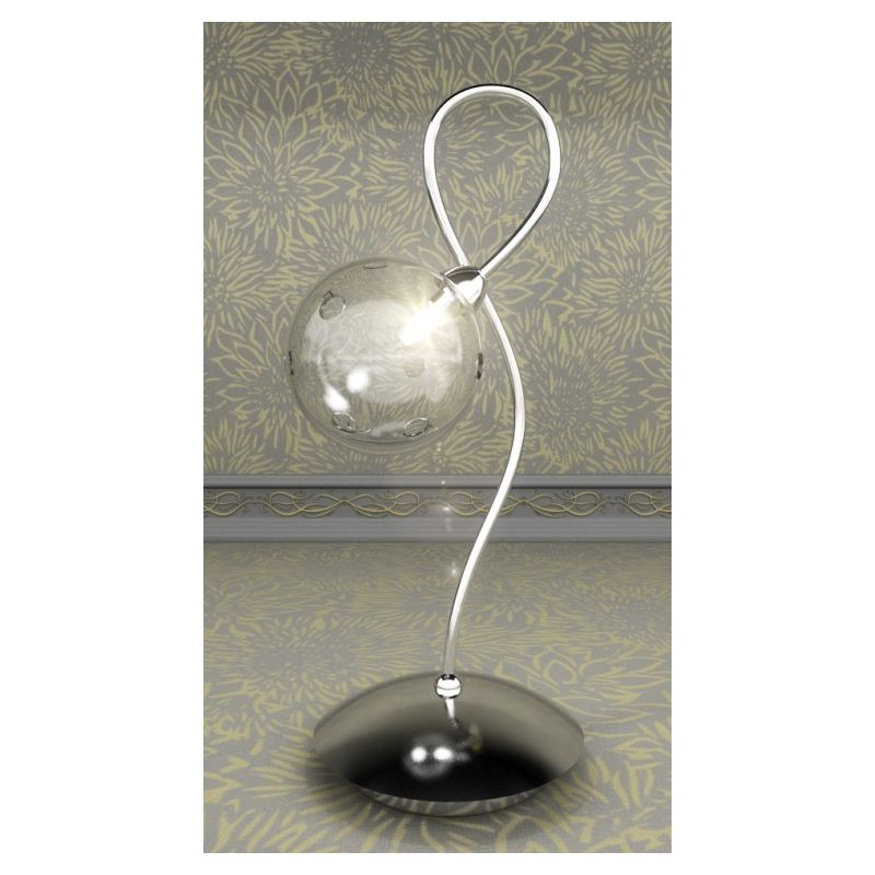 SUPER BALL LAMPADA DA TAVOLO IN METALLO CROMATO E VETRO TRASPARENTE Top Light Illuminazione - Cristalensi Shop Online