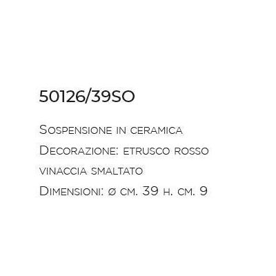 SOSPENSIONE SEMPLICE STILE VINTAGE IN TERRACOTTA MADE IN ITALY DELLA IMAS IMAS - Cristalensi Shop Online