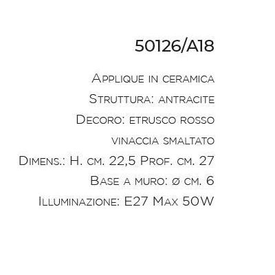 APPLIQUE STILE VINTAGE IN TERRACOTTA MADE IN ITALY DELLA IMAS IMAS - Cristalensi Shop Online