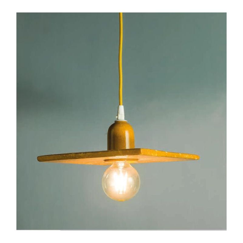 SOSPENSIONE SEMPLICE QUADRATA STILE VINTAGE IN TERRACOTTA MADE IN ITALY DELLA IMAS IMAS - Cristalensi Shop Online