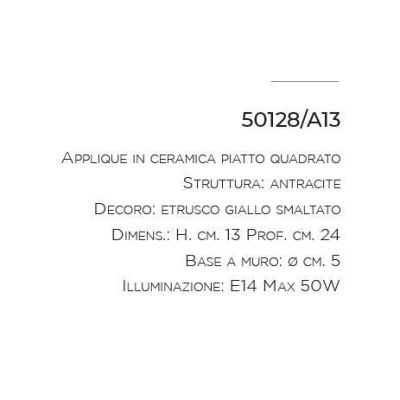 APPLIQUE QUADRATA STILE VINTAGE IN TERRACOTTA MADE IN ITALY DELLA IMAS IMAS - Cristalensi Shop Online