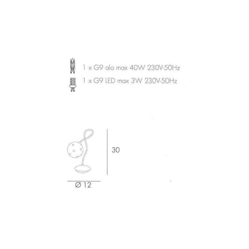 SUPER BALL LAMPADA DA TAVOLO IN METALLO CROMATO E VETRO TRASPARENTE Top Light Illuminazione - Cristalensi Shop Online