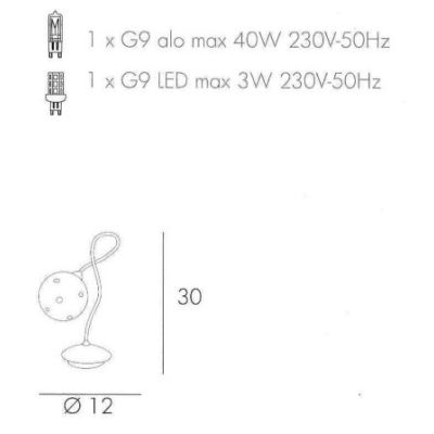 SUPER BALL LAMPADA DA TAVOLO IN METALLO CROMATO E VETRO TRASPARENTE Top Light Illuminazione - Cristalensi Shop Online