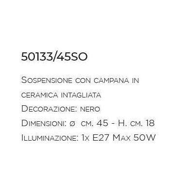 SOSPENSIONE A CAMPANA VINTAGE IN TERRACOTTA INTAGLIATA PRODOTTA IN ITALIA DALLA IMAS IMAS - Cristalensi Shop Online