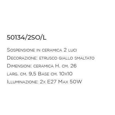 SOSPENSIONE 2 LUCI VINTAGE IN TERRACOTTA PRODOTTA IN ITALIA DALLA IMAS IMAS - Cristalensi Shop Online