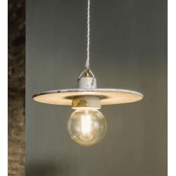 SOSPENSIONE IN STILE VINTAGE CON PIATTO IN TERRACOTTA PRODOTTA IN ITALIA DALLA IMAS IMAS - Cristalensi Shop Online