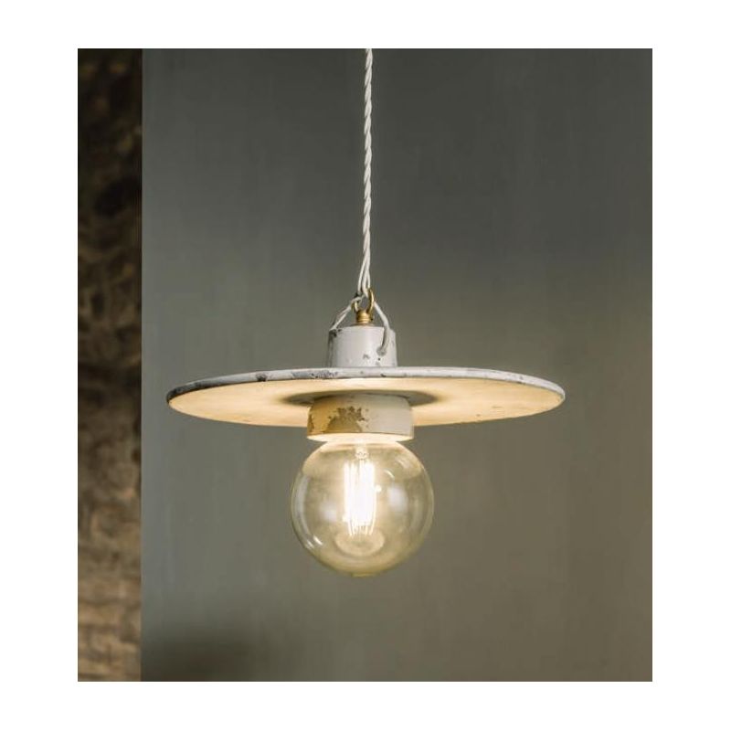SOSPENSIONE IN STILE VINTAGE CON PIATTO IN TERRACOTTA PRODOTTA IN ITALIA DALLA IMAS IMAS - Cristalensi Shop Online