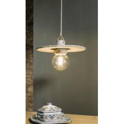SOSPENSIONE IN STILE VINTAGE CON PIATTO IN TERRACOTTA PRODOTTA IN ITALIA DALLA IMAS IMAS - Cristalensi Shop Online 2