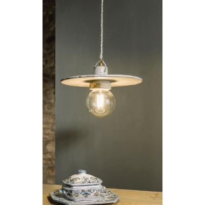 SOSPENSIONE IN STILE VINTAGE CON PIATTO IN TERRACOTTA PRODOTTA IN ITALIA DALLA IMAS IMAS - Cristalensi Shop Online