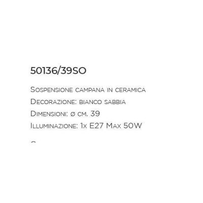 SOSPENSIONE IN STILE VINTAGE CON PIATTO IN TERRACOTTA PRODOTTA IN ITALIA DALLA IMAS IMAS - Cristalensi Shop Online