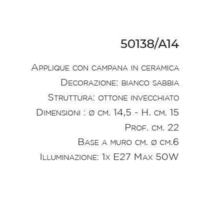 APPLIQUE IN STILE VINTAGE IN CERAMICA TRAFORATA MADE IN ITALY DELLA IMAS IMAS - Cristalensi Shop Online