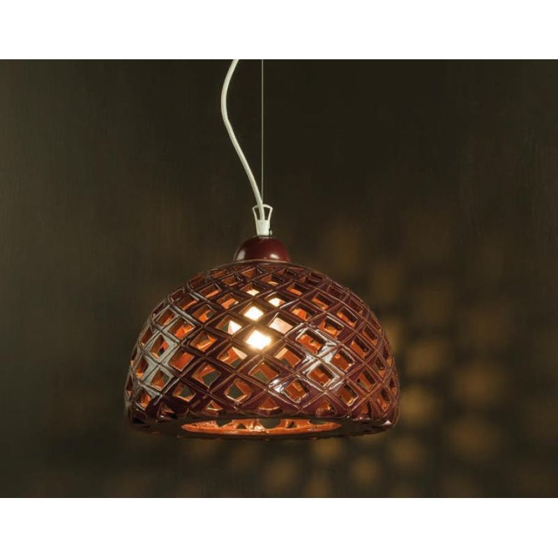 SOSPENSIONE IN STILE VINTAGE IN CERAMICA TRAFORATA MADE IN ITALY DELLA IMAS IMAS - Cristalensi Shop Online