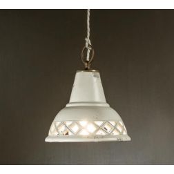 SOSPENSIONE SINGOLA VINTAGE IN TERRACOTTA INTAGLIATA PRODOTTA IN ITALIA DALLA IMAS IMAS - Cristalensi Shop Online