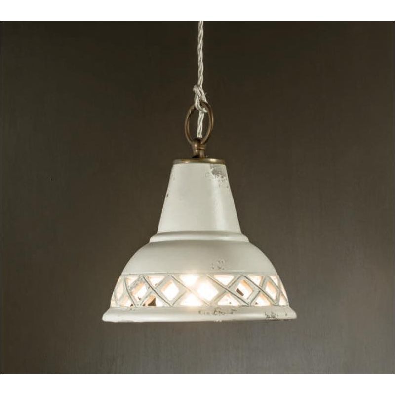 SOSPENSIONE SINGOLA VINTAGE IN TERRACOTTA INTAGLIATA PRODOTTA IN ITALIA DALLA IMAS IMAS - Cristalensi Shop Online