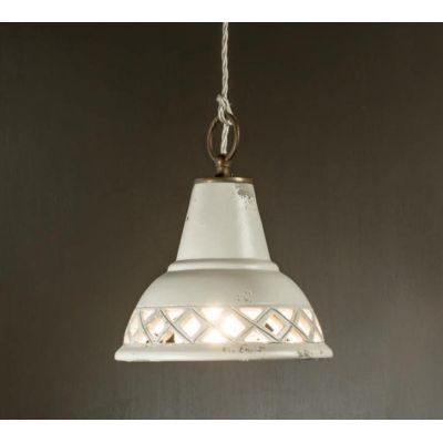 SOSPENSIONE SINGOLA VINTAGE IN TERRACOTTA INTAGLIATA PRODOTTA IN ITALIA DALLA IMAS IMAS - Cristalensi Shop Online