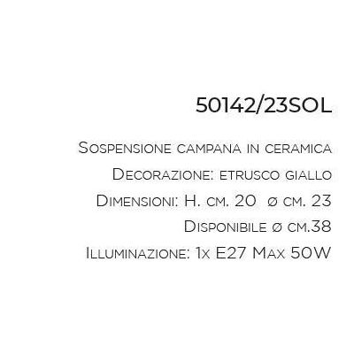 SOSPENSIONE SINGOLA IN TERRACOTTA STILE VINTAGE MADE IN ITALY DELLA IMAS IMAS - Cristalensi Shop Online