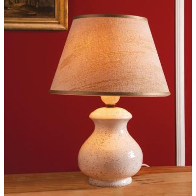 LAMPADA DA TAVOLO IN TERRACOTTA DECORATA A MANO CON PARALUME PRODOTTA IN ITALIA DALLA IMAS IMAS - Cristalensi Shop Online