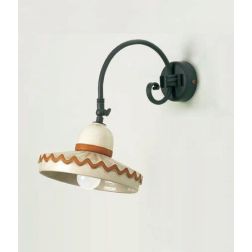 APPLIQUE IN TERRACOTTA DECORATA A MANO CON SNODO STILE RUSTICO MADE IN ITALY DELLA IMAS IMAS - Cristalensi Shop Online