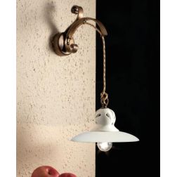 APPLIQUE IN STILE RUSTICO CON PIATTO IN TERRACOTTA INTAGLIATA PRODOTTO IN ITALIA DALLA IMAS IMAS - Cristalensi Shop Online