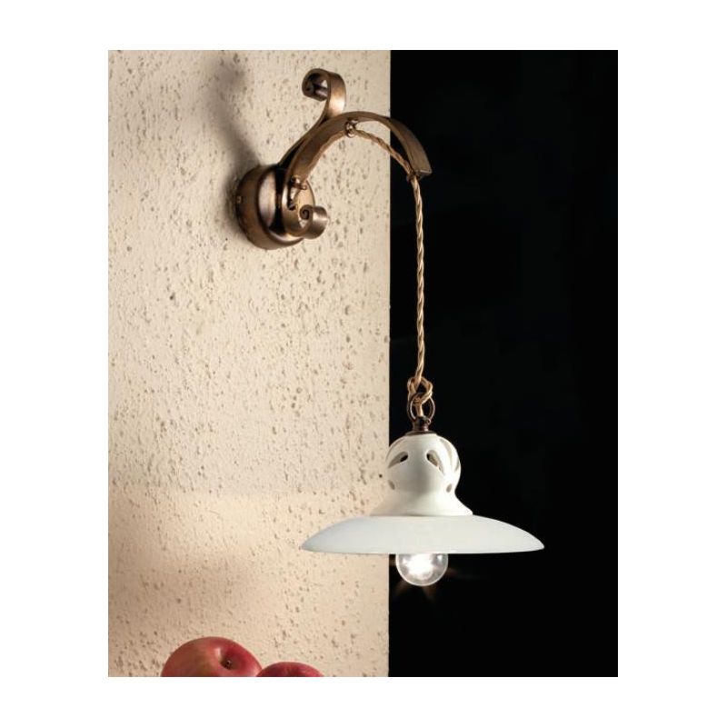 APPLIQUE IN STILE RUSTICO CON PIATTO IN TERRACOTTA INTAGLIATA PRODOTTO IN ITALIA DALLA IMAS IMAS - Cristalensi Shop Online