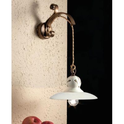 APPLIQUE IN STILE RUSTICO CON PIATTO IN TERRACOTTA INTAGLIATA PRODOTTO IN ITALIA DALLA IMAS IMAS - Cristalensi Shop Online