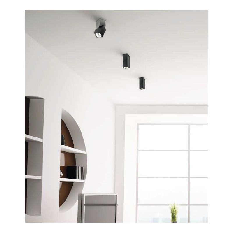 DIPPY LED 7W LAMPADA DA SOFFITTO O PARETE NERA Pan International - Cristalensi Shop Online