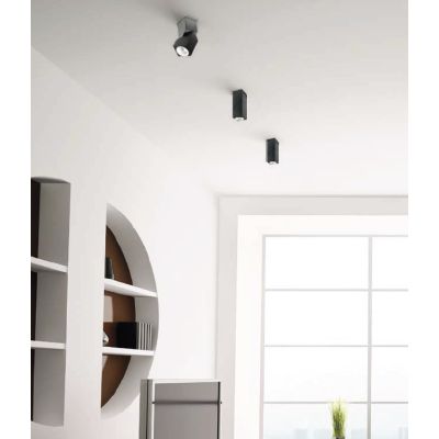 DIPPY LED 7W LAMPADA DA SOFFITTO O PARETE NERA Pan International - Cristalensi Shop Online