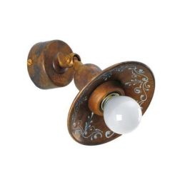 APPLIQUE SPOT IN STILE RUSTICO IN FERRO BATTUTO DECORATO CON SNODO PRODOTTO IN ITALIA IMAS - Cristalensi Shop Online