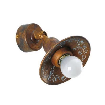 APPLIQUE SPOT IN STILE RUSTICO IN FERRO BATTUTO DECORATO CON SNODO PRODOTTO IN ITALIA IMAS - Cristalensi Shop Online