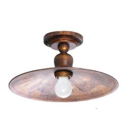 PLAFONIERA IN FERRO BATTUTO CON PIATTO D37 MADE IN ITALY DELLA IMAS IMAS - Cristalensi Shop Online