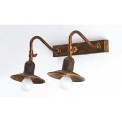 APPLIQUE 2 LUCI IN FERRO BATTUTO CON SNODI MADE IN ITALY DELLA IMAS IMAS - Cristalensi Shop Online