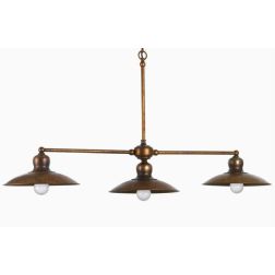 BILANCIERE 3 LUCI IN OTTONE INVECCHIATO MADE IN ITALY DELLA IMAS IMAS - Cristalensi Shop Online