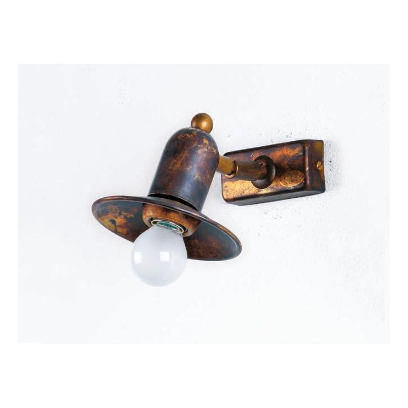 APPLIQUE SPOT IN OTTONE INVECCHIATO CON SNODO RUSTICA MADE IN ITALY DELLA IMAS IMAS - Cristalensi Shop Online