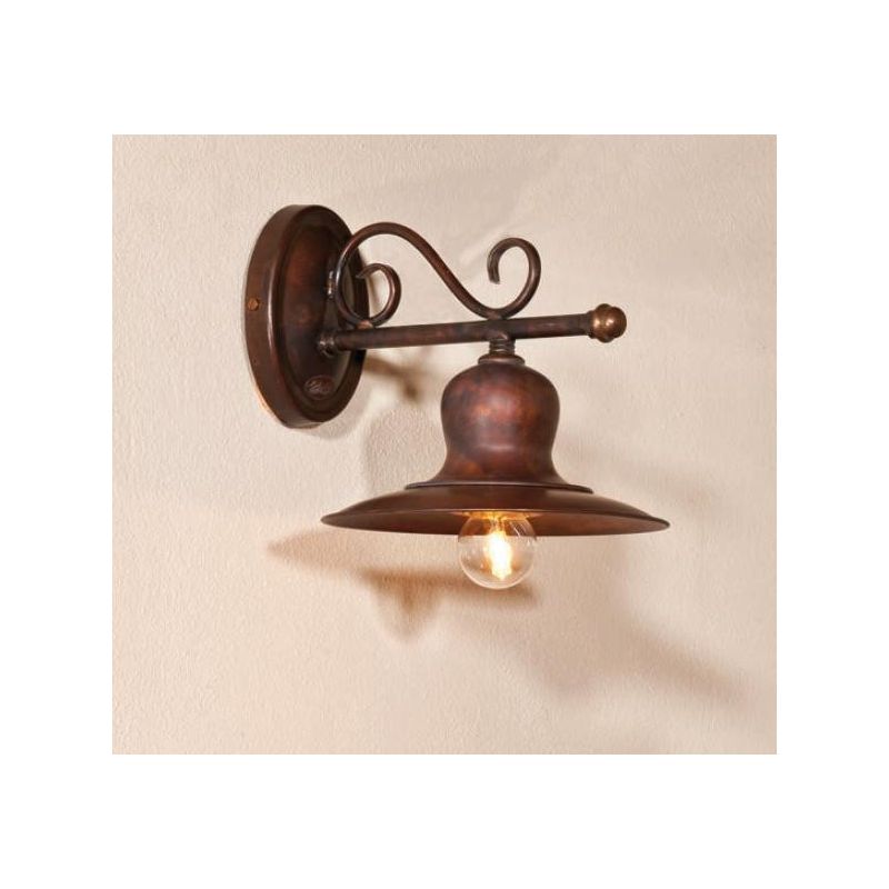 APPLIQUE RUSTICA IN OTTONE INVECCHIATO PIATTO D19 MADE IN ITALY DELLA IMAS IMAS - Cristalensi Shop Online