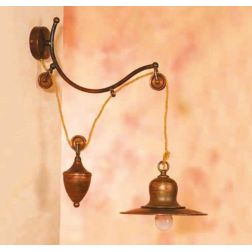 APPLIQUE SALISCENDI RUSTICA IN OTTONE INVECCHIATO MADE IN ITALY DELLA IMAS IMAS - Cristalensi Shop Online