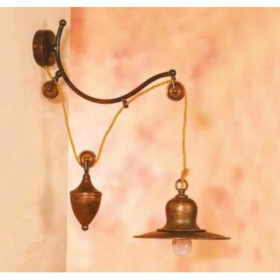 APPLIQUE SALISCENDI RUSTICA IN OTTONE INVECCHIATO MADE IN ITALY DELLA IMAS IMAS - Cristalensi Shop Online